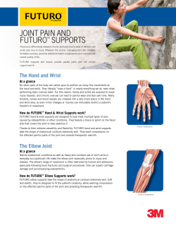Joint Pain anD FUtURo&trade; SUPPoRtS