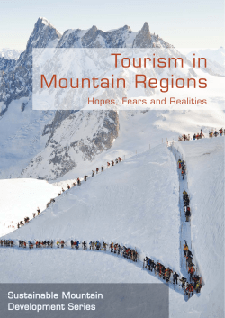 Tourism in Mountain Regions - Food and Agriculture Organization of