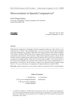 Microvariation in Spanish Comparatives
