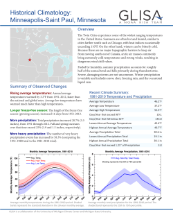 Historical Climatology: Minneapolis-Saint Paul, Minnesota