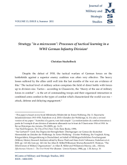 Print this article - Journal of Military and Strategic Studies