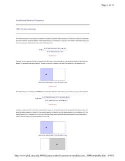 Conditional Relative Frequency