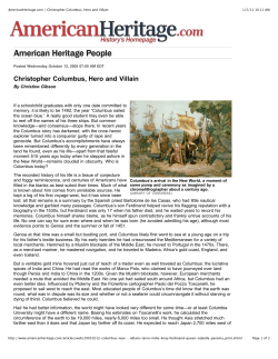 AmericanHeritage.com / Christopher Columbus