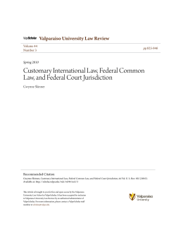 Customary International Law, Federal Common Law