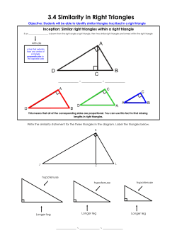 3.4 Similarity in Right Triangles