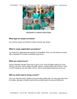DAR Museum Summer Camp FAQs - Daughters of the American