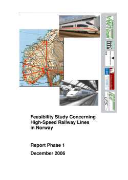 Feasibility Study Concerning High-Speed Railway