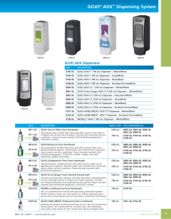 GOJO&reg; ADX&trade; Dispensing System