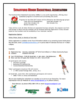 2016-17 Program Flyer - Stratford minor basketball association