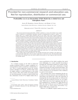 Predictability Loss in an Intermediate ENSO Model due to Initial