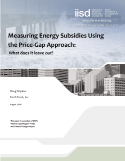 Measuring Energy Subsidies Using the Price