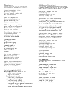 Man of Sorrows Man of Sorrows, Lamb of God, By His own betrayed