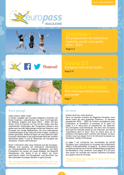 Erasmus + going 2.0 Europass website