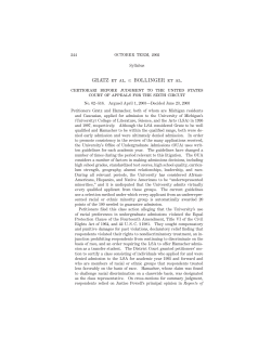 GRATZ et al. v. BOLLINGER et al. certiorari before judgment to the