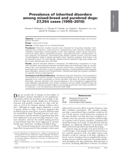 Prevalence of inherited disorders among mixed