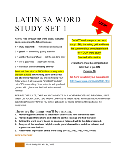latin 3a word study set 1