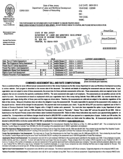sample - New Jersey Department of Labor