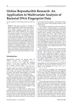 Online Reproducible Research: An Application to
