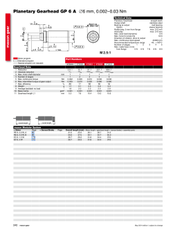 Planetary Gearhead GP 6 A &empty;6 mm, 0.002&ndash;0.03 Nm
