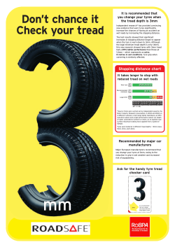 Don`t chance it Check your tread