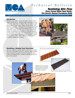Technical Bulletin - Metal Roofing Alliance