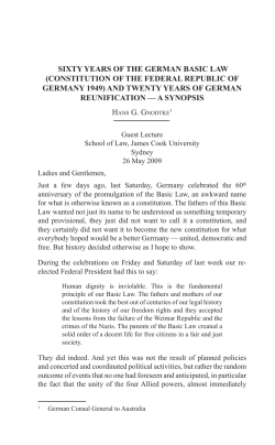 sixty years of the german basic law