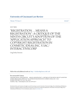 a critique of the ninth circuit`s adoption of the &ldquo;application approach&rdquo;