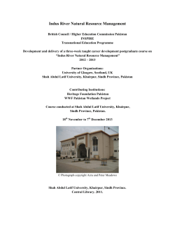 Indus River Natural Resource Management