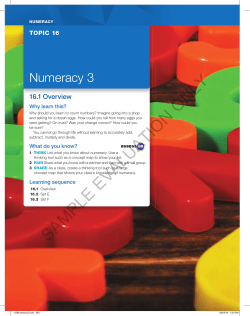 16 &bull; Numeracy 3