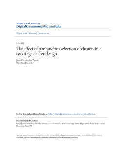 The effect of nonrandom selection of clusters in a two stage cluster