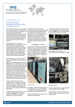 Service for the printing industry
