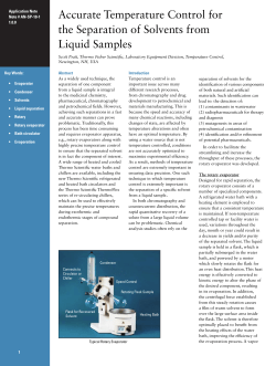 Accurate Temperature Control for the Separation of Solvents from