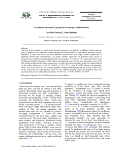 Correlation the mass of grapefruit to some physical attributes