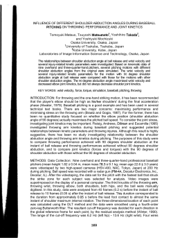 INFLUENCE OF DIFFERENT SHOULDER ABDUCTION ANGLES
