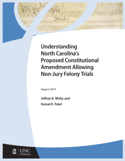 Understanding North Carolina`s Proposed Constitutional
