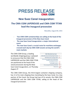 New Suez Canal inauguration: The CMA CGM LAPEROUSE and
