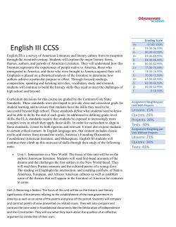 English III CCSS - Amazon Web Services