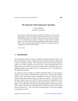 The character of the total power operation