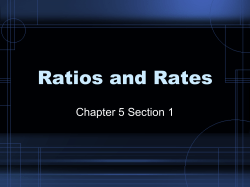 5-2 Unit Rates and Proportional Reasoning