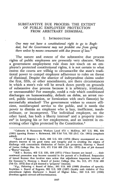 Substantive Due Process: The Extent of Public Employees