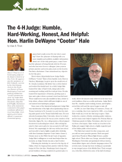 The 4-HJudge: Humble, Hard-Working, Honest, And Helpful: Hon