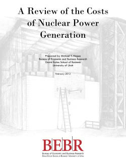 A Review of the Costs of Nuclear Power Generation