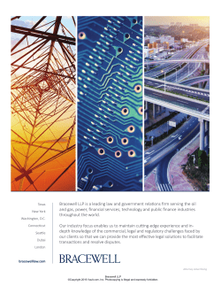 Bracewell LLP is a leading law and government relations firm