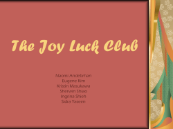 The Joy Luck Club - Phanthai ENGLISH CLASSES