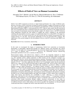 Effects of Field of View on Human Locomotion