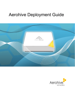 Aerohive Deployment Guide