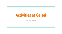 Activities at Geisel - Geisel School of Medicine