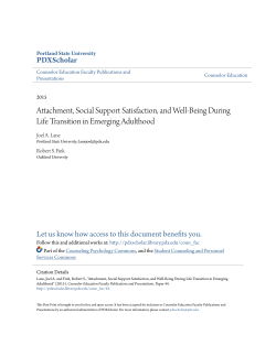 Attachment, Social Support Satisfaction, and Well