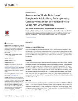 Can Body Mass Index Be Replaced by Mid-Upper-Arm-Circum