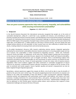 Social Inclusion and Poverty Reduction